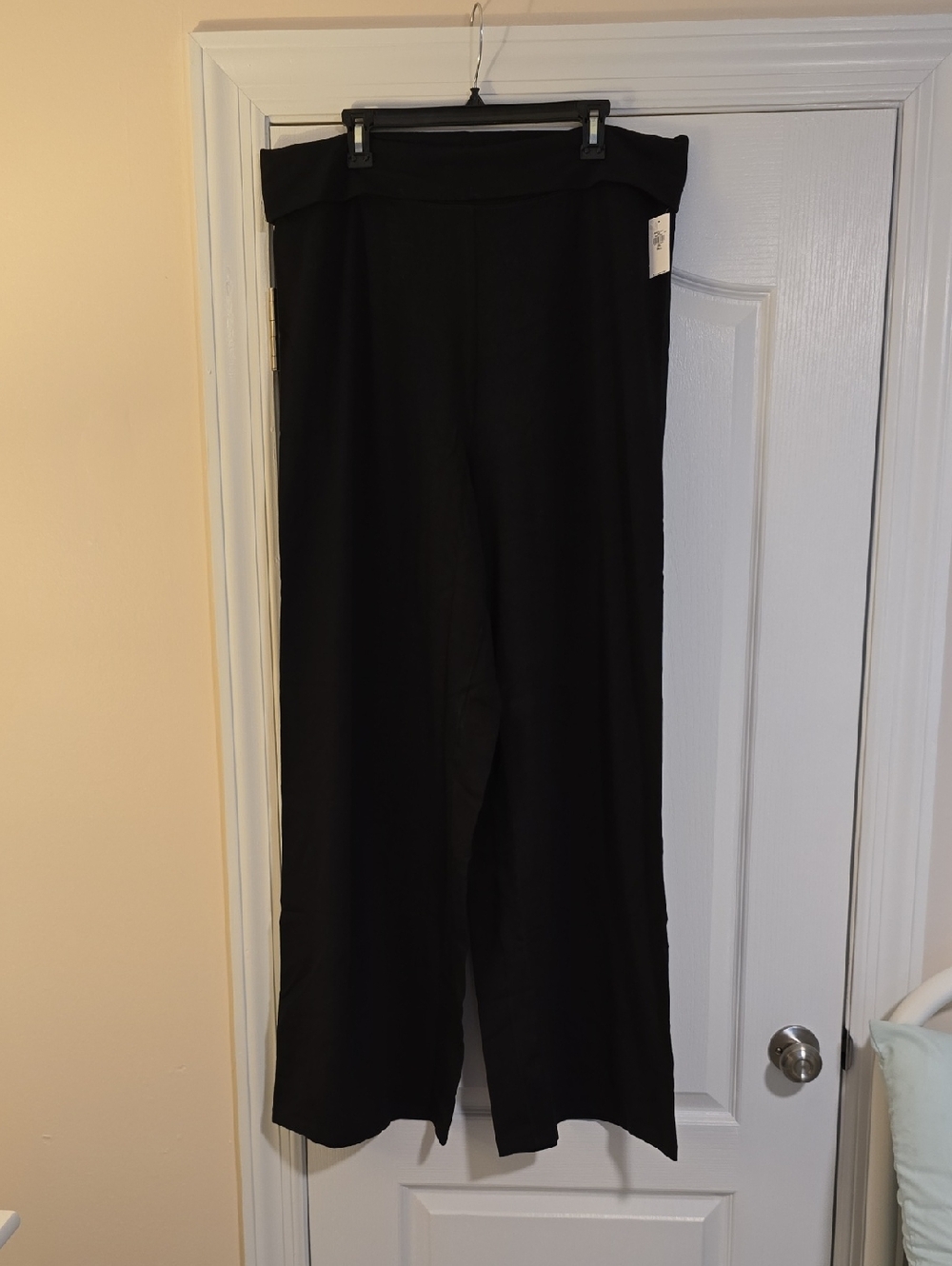 Old Navy Black Wide-Leg Fold-Over Waist Pants
